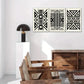 3pcs Elegant Black and White Geometric Metal Print Ready to Hang Art