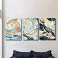 3pcs dolphin stained glass close-up style, Metal Print Ready to Hang Art
