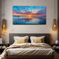 Sunset Afterglow Seascape Wall Art Canvas Office Home Room Framed 120x60cm