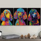3pcs The glitzy poodle Art Painting Metal Print Ready to Hang Art