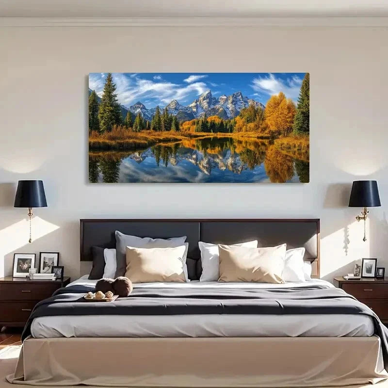 Nature Blue Sky Peaceful Décor Wall Art Canvas Office Home Room Framed 120x60cm