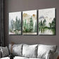 3pcs Sage Green Forest Mountain Nature Wall Art Set Canvas Framed 40x60cm - High Quality Print 100% Australian Made Wall Canvas Ready to Hang