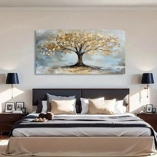 Elegant Nature-Inspired Tree Wall Art Canvas Office Home Room Framed 80x45cm
