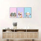 3pcs Dalmatian Corgi Dog with Glasses Art Print Metal Print Ready to Hang Art