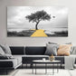 Featuring Grey And Yellow Land Wall Art Canvas Office Home Room Framed 120x60cm