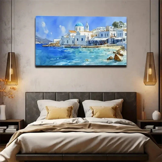 Beautiful And Romantic Island Wall Art Canvas Office Home Room Framed 120x60cm