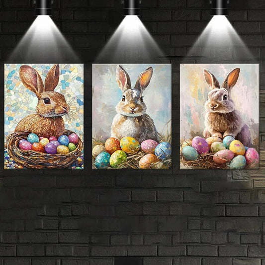 3pcs Charming Spring Scene Floral Blooms Metal Print Ready to Hang Art
