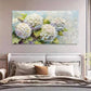 Vibrant Hydrangea Contemporary Wall Art Canvas Office Home Room Framed 120x60cm