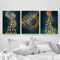 3pcs Neo-Chinese Style, Abstract Sea View Metal Print Ready to Hang Art