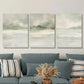 3pcs Sage Green Abstract Landscape Metal Print Ready to Hang Art