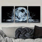 3pcs Waterproof Ball On Water Metal Print Ready to Hang Art