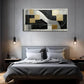 Featuring Black White Geometric Wall Art Canvas Office Home Room Framed 120x60cm