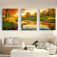 3pcs A Scenic Landscape Featuring a River Metal Print Ready to Hang Art