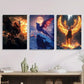 3pcs Mythical animal illustrations, Metal Print Ready to Hang Art