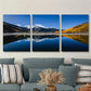 3pcs , Nature scenery, lakes, mountains, forest Metal Print Ready to Hang Art