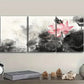 3pcs Pink for Lotus Flower Trio  Wall Art Set Canvas Framed 40x60cm - High Quality Print 100% Australian Made Wall Canvas Ready to Hang