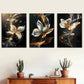 3pcs Featuring Abstract Butterfly Line Prints  Wall Art Set Canvas Framed 40x60cm - High Quality Print 100% Australian Made Wall Canvas Ready to Hang