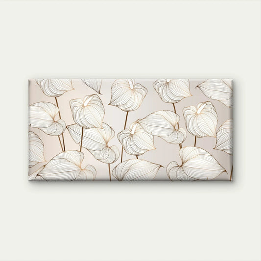 Floral Vector Background Design Wall Art Canvas Office Home Room Framed 80x45cm