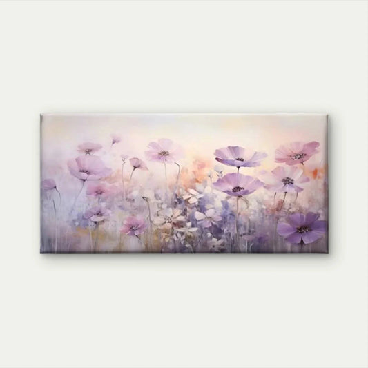 Beautiful Abstract Floral Art Wall Art Canvas Office Home Room Framed 80x45cm