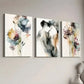 3pcs Modern Love Embraces Abstract Figure Wall Art Set Canvas Framed 40x60cm - High Quality Print 100% Australian Made Wall Canvas Ready to Hang