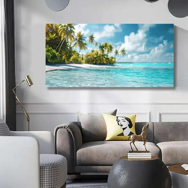 Classic Seascape Artwork Wall Art wall canvas office home room framed 120x60cm