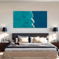 Blue Ocean Aerial View Perfect Wall Art Canvas Office Home Room Framed 120x60cm