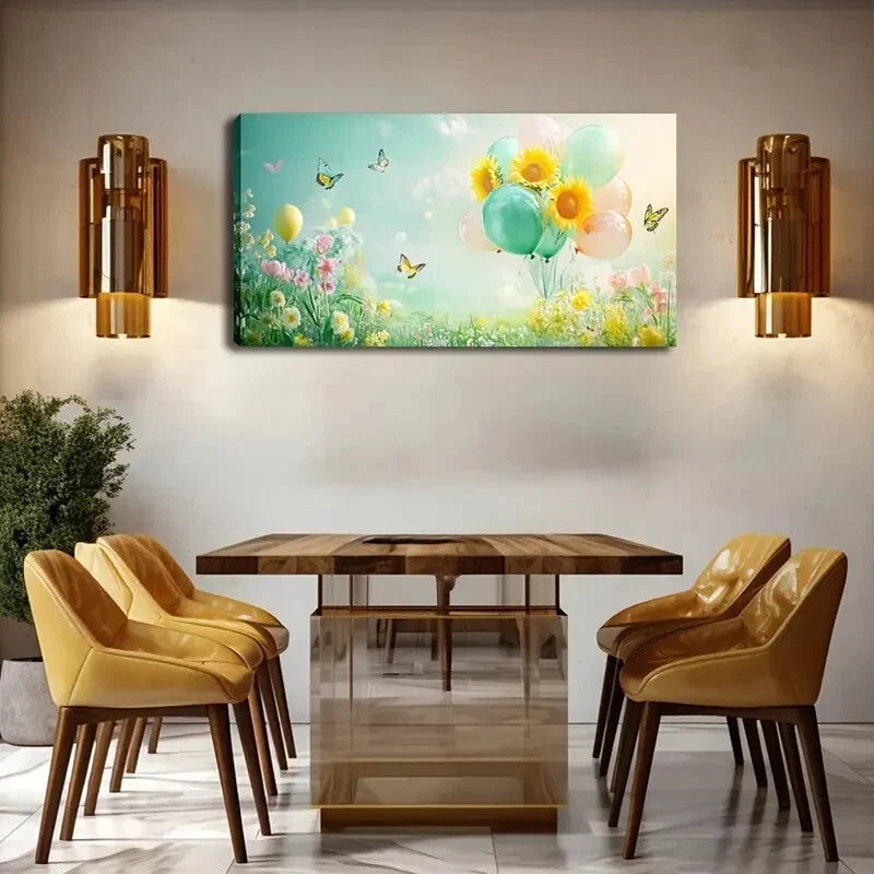 Colorful Balloons Blooming Wall Art Canvas Office Home Room Framed 120x60cm