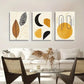 3pcs Geometric & Nature-Inspired Yellow Perfect Wall Art Set Canvas Framed 40x60cm - High Quality Print 100% Australian Made Wall Canvas Ready to Hang