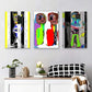3pcs Vibrant Blossoms & Fashion, Modern Metal Print Ready to Hang Art