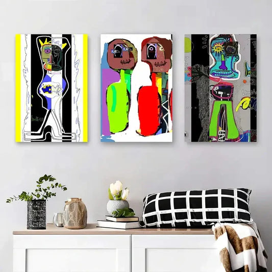 3pcs Vibrant Blossoms & Fashion, Modern Metal Print Ready to Hang Art