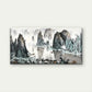 Mountains Trees Black White Wall Art Canvas Office Home Room Framed 120x60cm