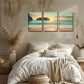 3pcs Stunning Artwork, Romantic, Casual Beach Wall Art Set Canvas Framed 40x60cm - High Quality Print 100% Australian Made Wall Canvas Ready to Hang