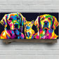 3pcs Colorful Cat and Labrador Retriever Metal Print Ready to Hang Art