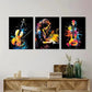 3pcs Musical Instruments Musical Gift Metal Print Ready to Hang Art