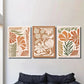 3pcs Abstract Botanical Flowers, Metal Print Ready to Hang Art