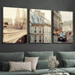 3pcs London Cars and City Bow Bridge Wall Art Set Canvas Framed 40x60cm - High Quality Print 100% Australian Made Wall Canvas Ready to Hang
