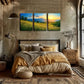 3pcs Rustic Coastal Style Solid Pattern Wall Art Set Canvas Framed 40x60cm - High Quality Print 100% Australian Made Wall Canvas Ready to Hang