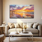 Sunset Beach Waterproof Wall Art Canvas Office Home Room Framed 120x60cm
