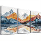 3pcs Abstract Landscape Mountain Reflections Wall Art Set Canvas Framed 40x60cm - High Quality Print 100% Australian Made Wall Canvas Ready to Hang