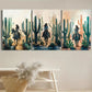3pcs Cartoon Anime Horse Desert Vintage Metal Print Ready to Hang Art
