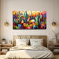 Expressive Cactus Aesthetic Wall Art Canvas Office Home Room Framed 120x60cm