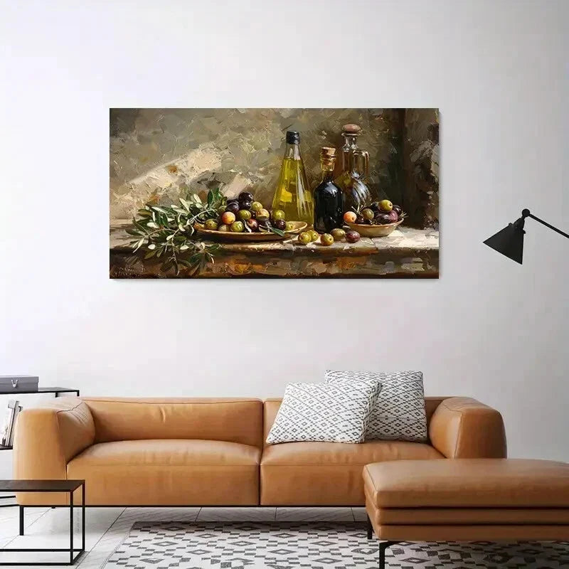 Abstract Table Painting wall canvas office home room framed 120x60cm