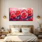 Vibrant Gradient Of Red Soft Wall Art Canvas Office Home Room Framed 120x60cm