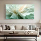 Abstract Green Flowers wall canvas office home room framed 120x60cm