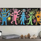 3pcs   Surreal character graffiti Metal Print Ready to Hang Art