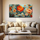 Vibrant Colorful Flowers Wall Art Canvas Office Home Room Framed 80x45cm
