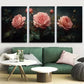 3pcs Dark Romantic Pink Rose Floral Still Life Metal Print Ready to Hang Art