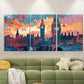 3pcs London Modern Maximalist European Metal Print Ready to Hang Art