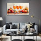 Vibrant Fruit & Juice Design Wall Art Canvas Office Home Room Framed 80x45cm