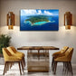 Pacific Islands Suitable Wall Art Canvas Office Home Room Framed 80x45cm